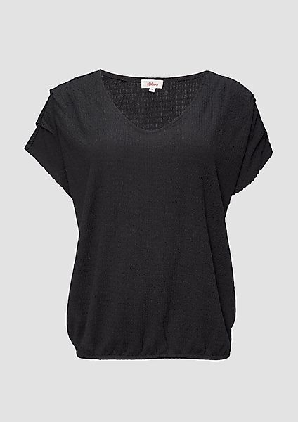 s.Oliver Kurzarmshirt Crinkle-Shirt mit Falten-Detail am günstig online kaufen