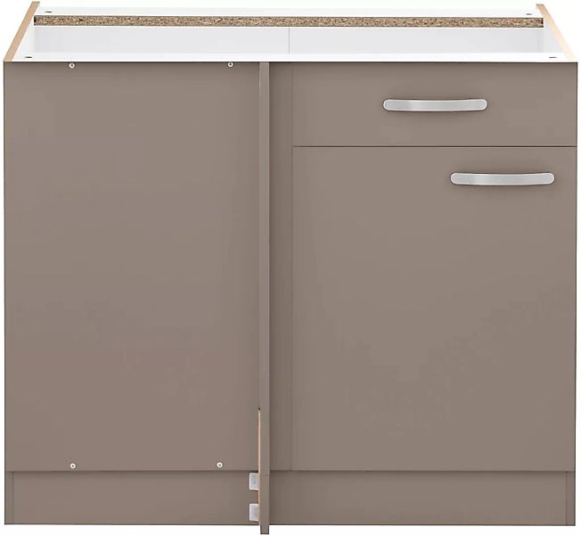 wiho Küchen Eckunterschrank »Kansas«, 100 cm breit, Planungsmaß 110 cm, ohn günstig online kaufen