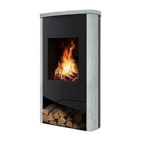 Wamsler Nevada Kaminofen Naturstein Schwarz 5 kW günstig online kaufen
