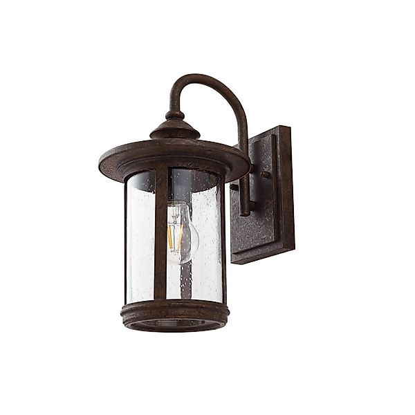Lindby Wandleuchte Außen Laterne Zayn 10036407 Retro Vintage Antik in Braun günstig online kaufen