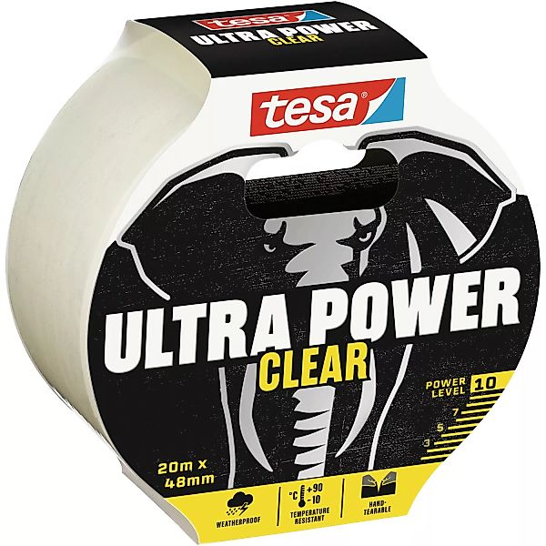 Tesa Reparaturband Ultra Power Clear 20 m : 48 mm Transparent günstig online kaufen