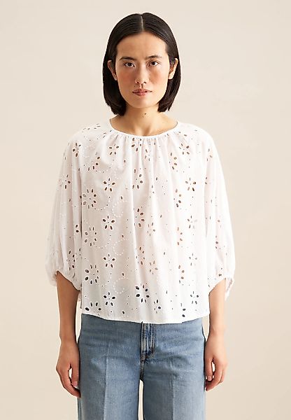 seidensticker Shirtbluse "Schwarze Rose" 3/4 Rundhals Stickerei günstig online kaufen