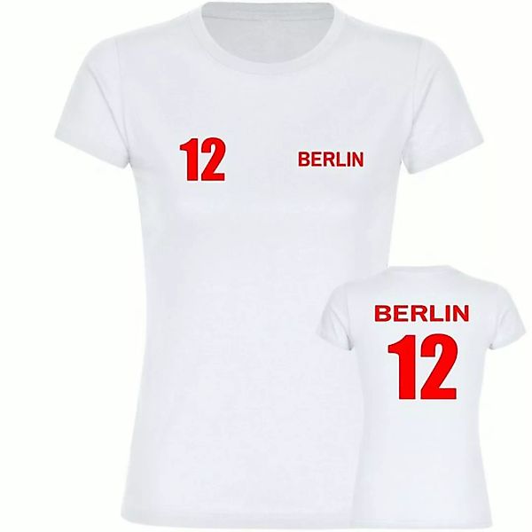 multifanshop T-Shirt Damen Berlin rot - Trikot 12 - Frauen günstig online kaufen