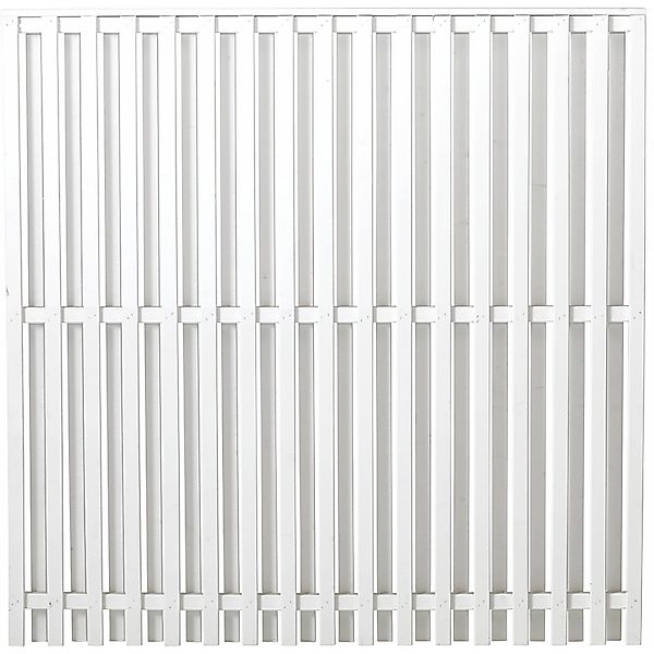 Sichtschutzzaun Nagano Nadelholz Weiß 180 cm x 180 cm günstig online kaufen