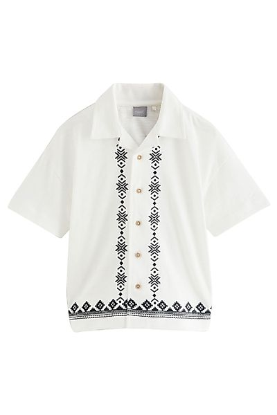 Next Poloshirt Jersey-Hemd mit bestickter Bordüre günstig online kaufen