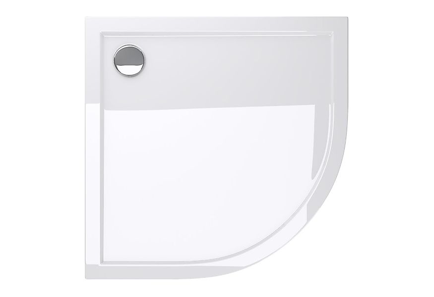 doporro Duschwanne Duschtasse flach aus Acryl Viertelkreis DIN-Anschlüsse F günstig online kaufen