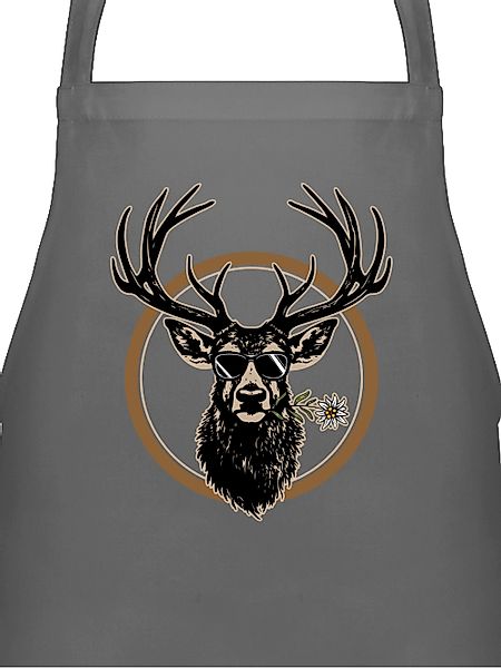 Shirtracer Kochschürze Cooler Hirsch Hirschgeweih Jäger, günstig online kaufen