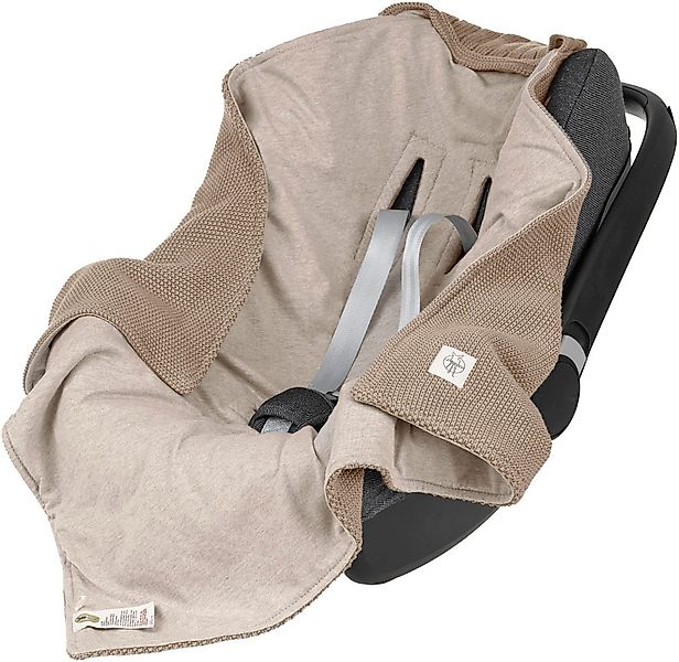 Einschlagdecke für Babyschale, taupe, LÄSSIG, GOTS günstig online kaufen