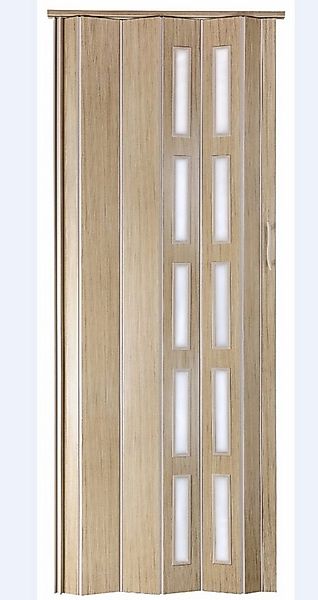 Standom Falttür Schiebetür Eiche hell Fenster H. 201 cm für Türbreite bis 9 günstig online kaufen