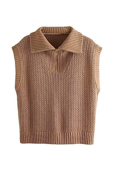 Next Stricktop Strick-Pullunder mit Trichterkragen (1-tlg) günstig online kaufen