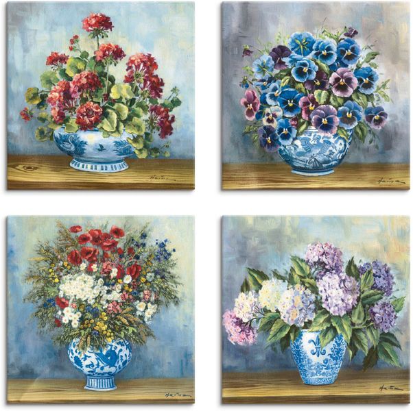 Artland Leinwandbild Blumen Bouqets, Blumen (4 günstig online kaufen