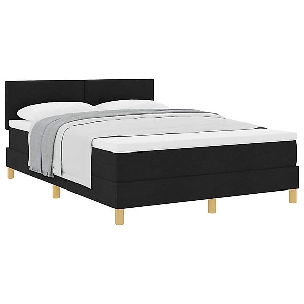 vidaXL Boxspringbett mit Matratze Schwarz 160 x 200 cm Stoff 3338932 günstig online kaufen