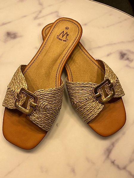 Lelü Fashion Bast-Sandalen mit Metalldetail Pantolette günstig online kaufen
