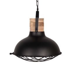 Design Hängeleuchte aus Mangobaum Massivholz und Metall modern günstig online kaufen