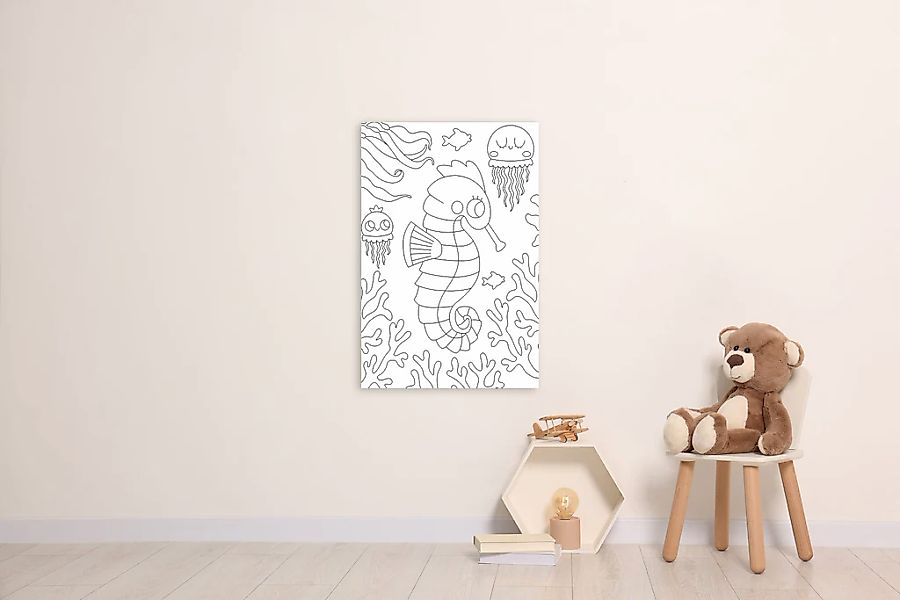 queence Bild "Seepferdchen und Quallen" Figuren  Fisch & Meeresfrüchte  Mäd günstig online kaufen