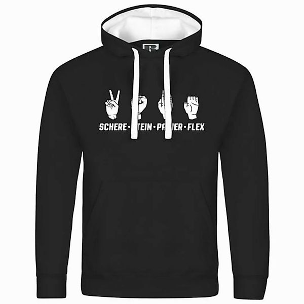 deinshirt Kapuzenpullover Herren Kapuzenpullover Schere Stein Papier FLEX M günstig online kaufen