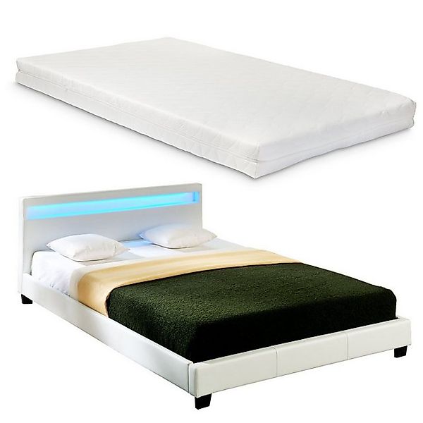 Corium Polsterbett (Bett und Matratze), LED-Bett »Paris« mit Matratze 180x2 günstig online kaufen
