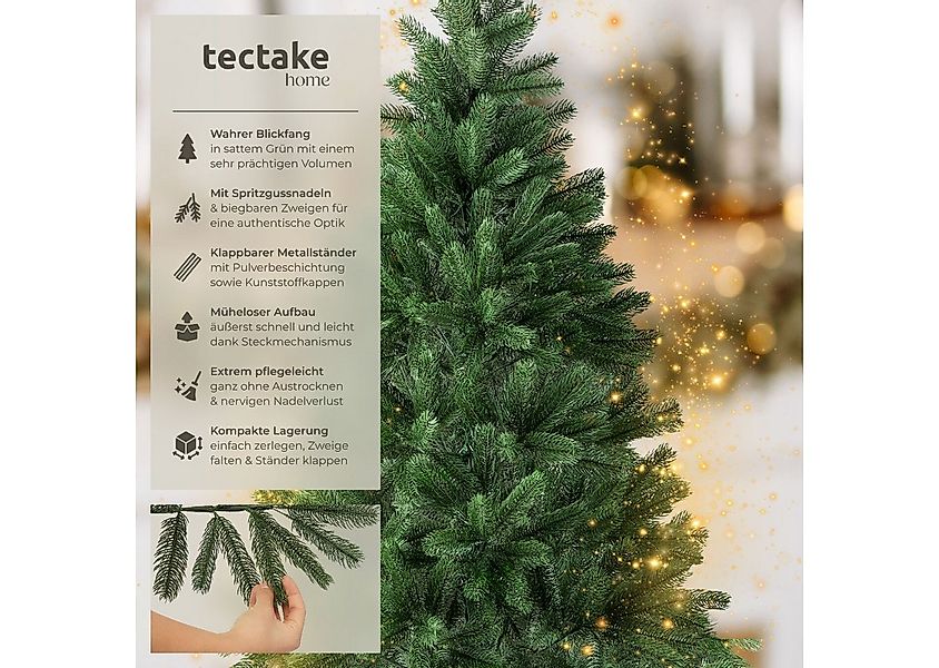 tectake Künstlicher Weihnachtsbaum Christbaum künstlich Tannenbaum 140-180c günstig online kaufen