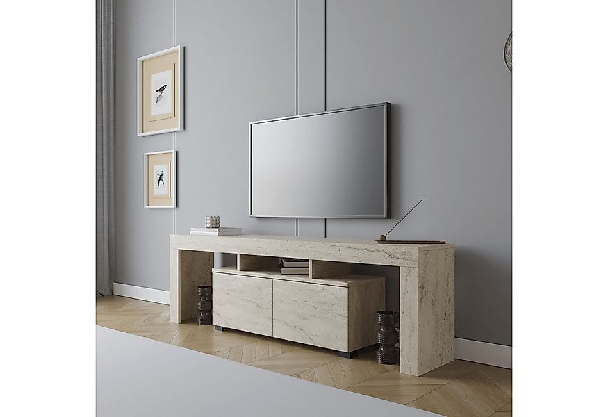 BDR Smart Home Art Lowboard Bronny TV Board 2 Türen mit Regale Elegant & Pr günstig online kaufen