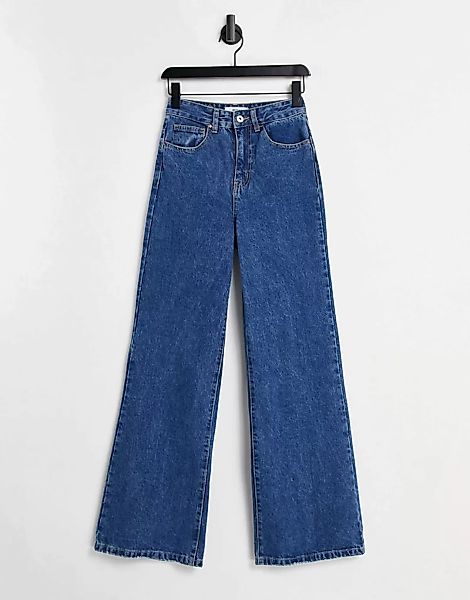 Cotton:On – Jeans mit weitem Bein in Blau günstig online kaufen