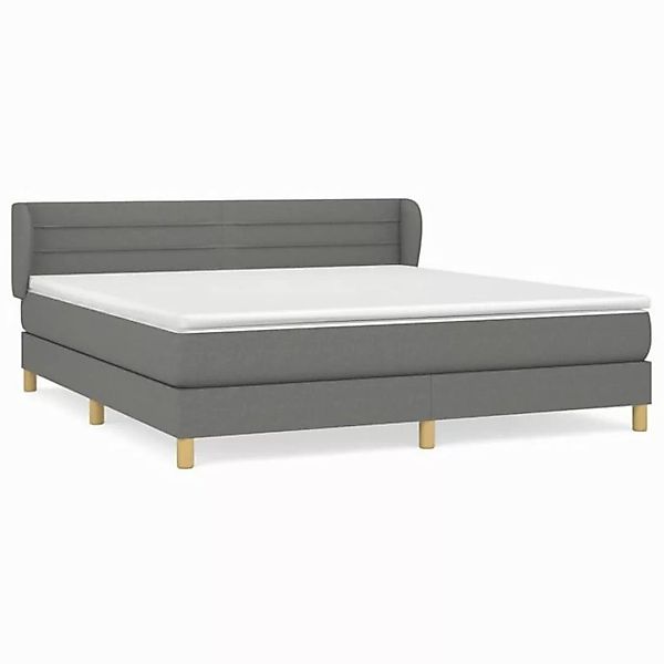 furnicato Bett Boxspringbett mit Matratze Dunkelgrau 180x200 cm Stoff (1-tl günstig online kaufen