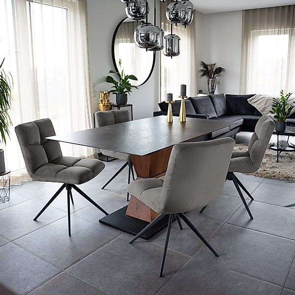 HOME DELUXE Esszimmerstuhl drehbar 2er - günstig online kaufen