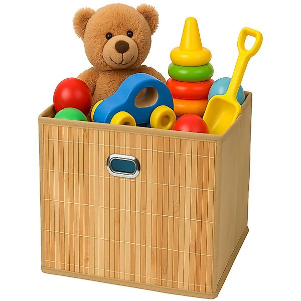 Koopman Aufbewahrungsbox Faltbox Bambus 31x31x31cm 1/2/4 er Set (1 St), Bam günstig online kaufen
