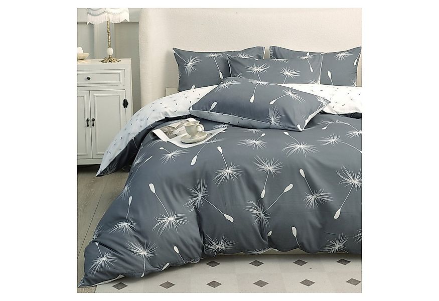 KEAYOO Bettwäsche Löwenzahnsamen, Baumwolle, 4 teilig, Bettwäsche mit Puste günstig online kaufen