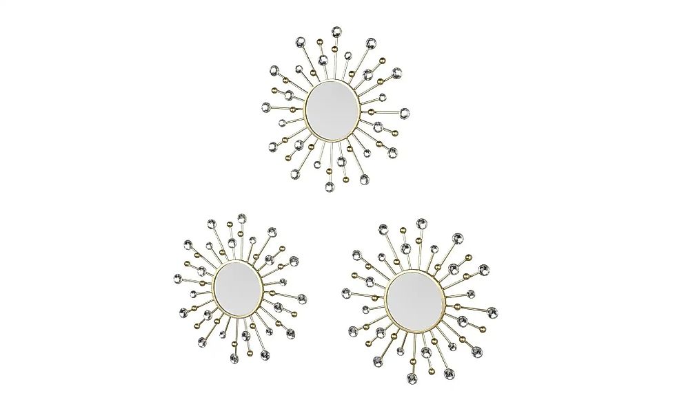 Spiegel Set  Melanie ¦ gold ¦ Metall,Aluminium,Glas ¦ Maße (cm): B: 1 H: 25 günstig online kaufen