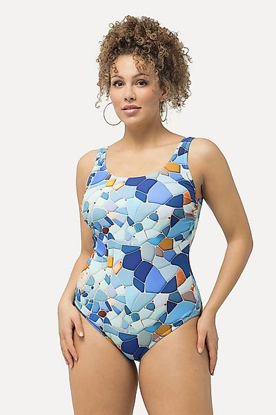 Ulla Popken Badeanzug Badeanzug bedruckt ohne Softcups Rundhals günstig online kaufen