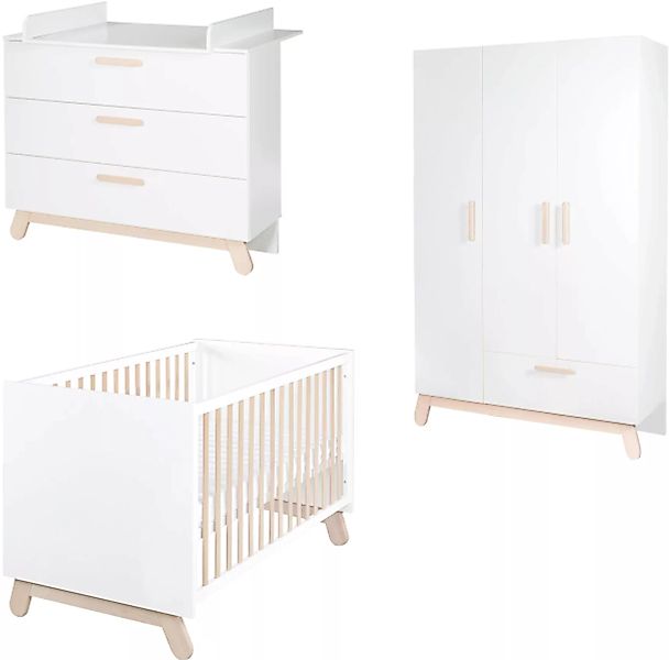 roba® Babyzimmer-Komplettset »Clara, Weiß«, (Set, 3 St., Kinderbett, Kleide günstig online kaufen