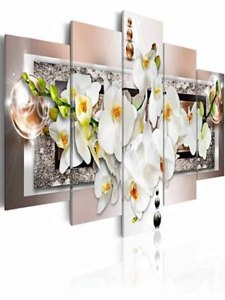 artgeist Wandbild White abstract orchid mehrfarbig Gr. 200 x 100 günstig online kaufen