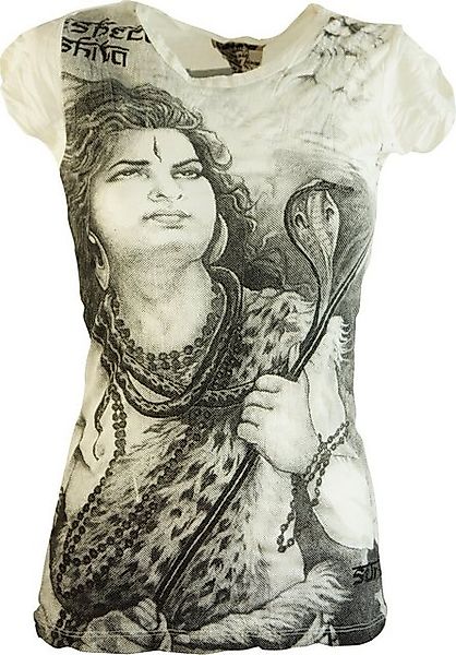 Guru-Shop T-Shirt Sure T-Shirt Shiva - weiß Festival, Goa Style, alternativ günstig online kaufen