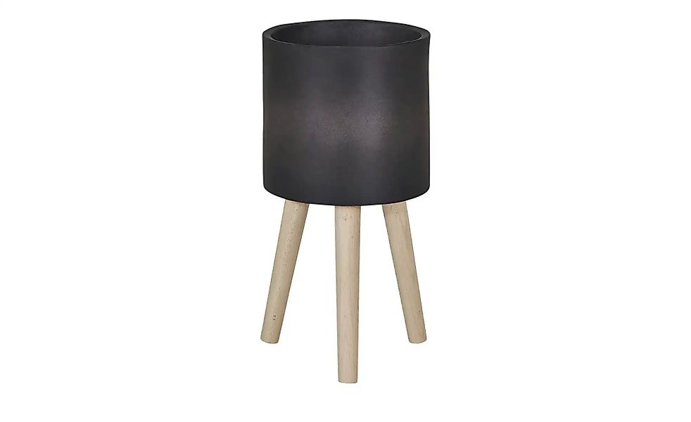 Pflanzständer   ¦ grau ¦ Massivholz,Magnesia,Holz ¦ Maße (cm): H: 30,5  Ø: günstig online kaufen