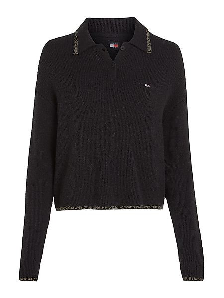 Tommy Jeans Strickpullover "TJW GLITTER POLO SWEATER" mit Glitzer günstig online kaufen