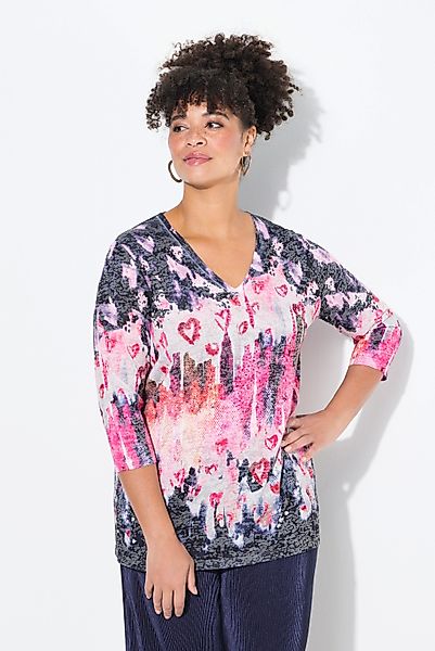 MIAMODA T-Shirt T-Shirt Batikmuster mit Herzen günstig online kaufen