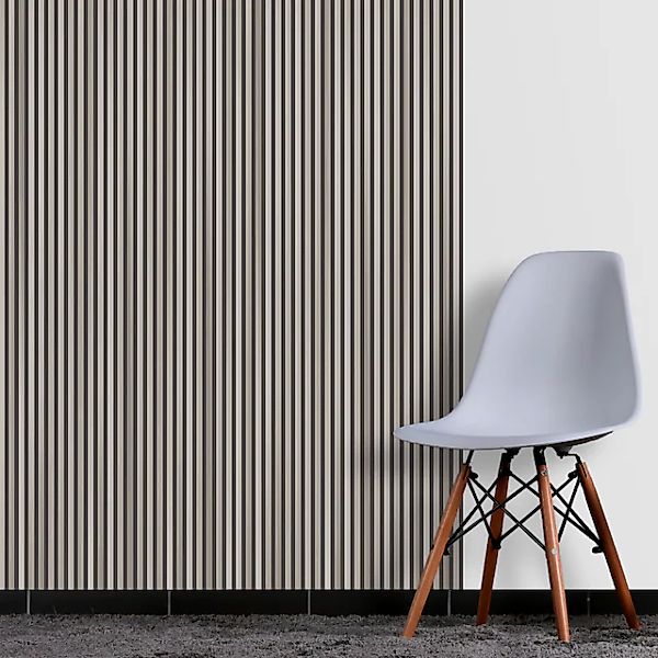 queence Fototapete »Paneele in Holzoptik«, 3D-Optik-bedruckt-clean-gestreif günstig online kaufen