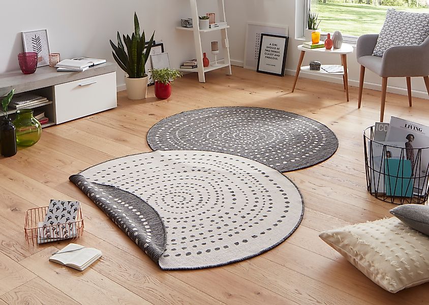 NORTHRUGS Teppich »Bali Wendeteppich«, rund, 5 mm Höhe, In-& Outdoor, Wette günstig online kaufen