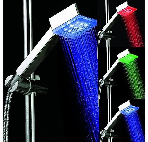 ENERGMiX Handbrause Duschkopf Farbwechsel Duschbrause Brausekopf mit mit Fa günstig online kaufen