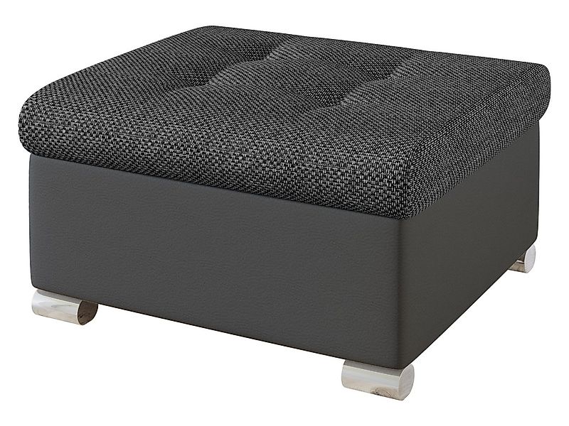 MIRJAN24 Polsterhocker Niko Klein, Silber Füße, 70x68x41 cm günstig online kaufen