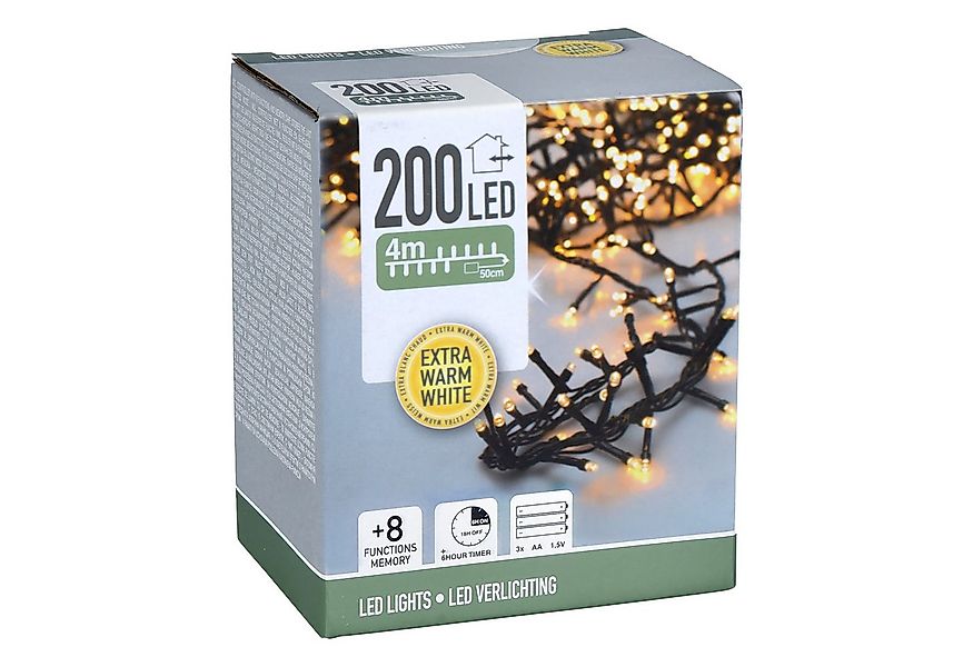 Spetebo LED-Lichterkette LED Lichterkette mit 8 Leuchtfunktionen, 200-flamm günstig online kaufen
