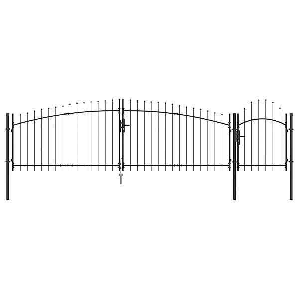 vidaXL Gartentor Gartentor mit Speartop Grau günstig online kaufen