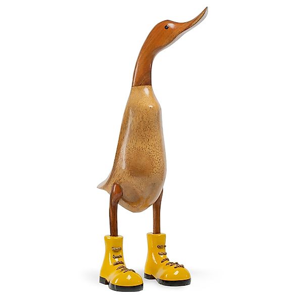 Rikmani Dekofigur Holzfigur Ente Stiefel - günstig online kaufen