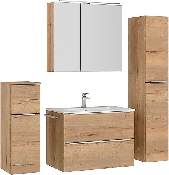 nobilia® Badmöbel-Set »Levere«, (4 St., vormontiert, mit Soft-Close), inkl. günstig online kaufen