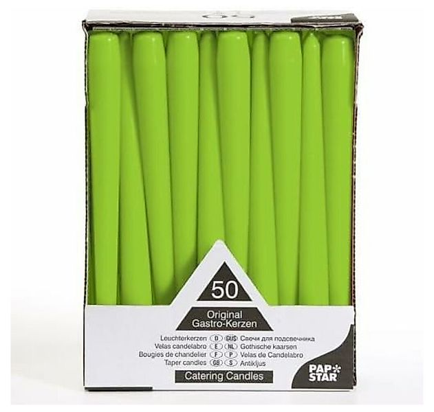 PAPSTAR Duftkerze 81113 50 Candlesticks Diameter 2.2 X 25 Cm Lime Green günstig online kaufen