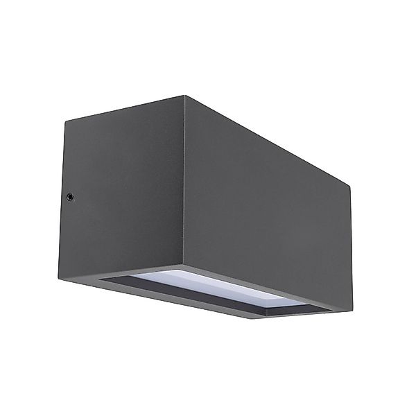 Außenwandlampe Rilongo geschlossen, up/down, Alu, dunkelgrau günstig online kaufen