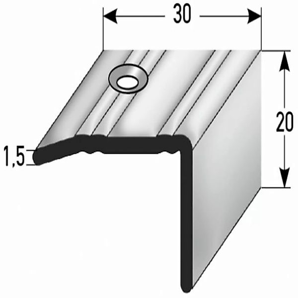 Treppenkante / Treppenkantenprofile "Paludi" / Winkelprofil (Größe 20 mm x günstig online kaufen