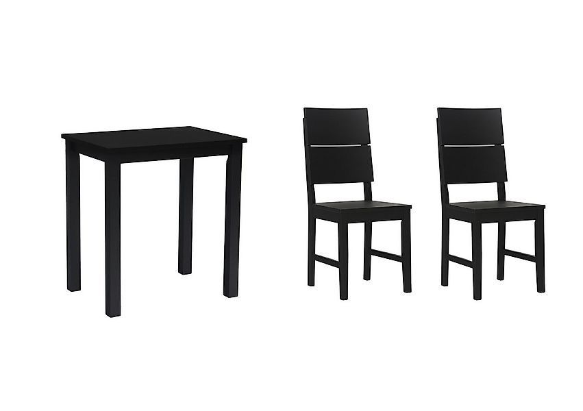 Woodroom Essgruppe Kota, (aus Hevea Massivholz, lackiert, Esstisch 50x70cm günstig online kaufen