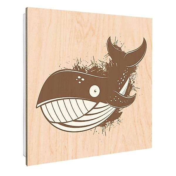 Banjado Schlüsselkasten mit Holzfront 30x30cm Weiß Scharnier Links 50 Haken günstig online kaufen