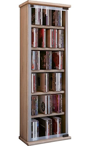VCM CD-Regal Holz CD DVD Stand Regal Schrank Classic Glastür günstig online kaufen